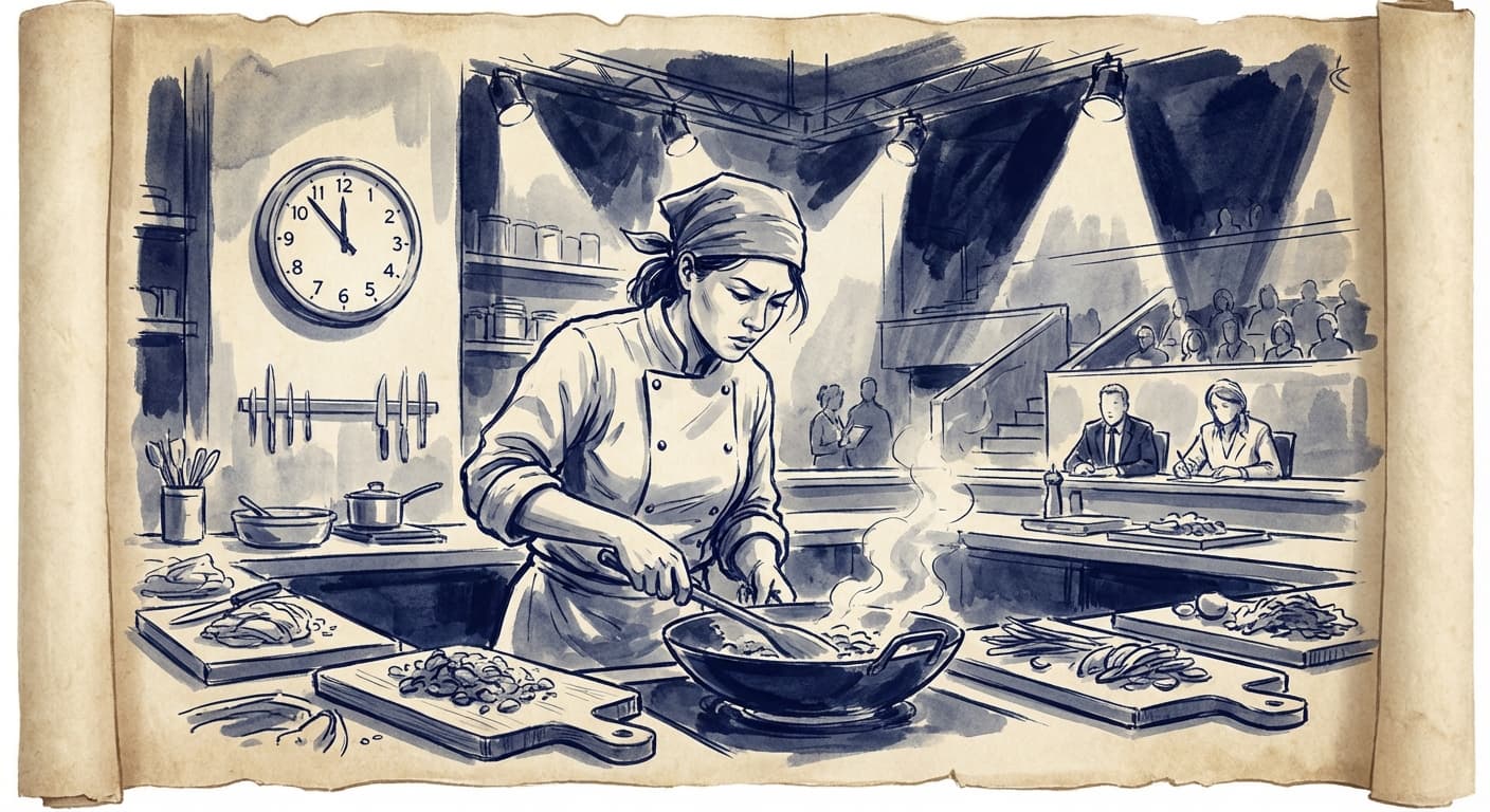 Food Network — ink wash illustration